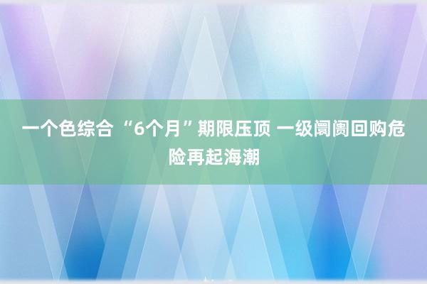 一个色综合 “6个月”期限压顶 一级阛阓回购危险再起海潮