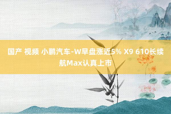 国产 视频 小鹏汽车-W早盘涨近5% X9 610长续航Max认真上市