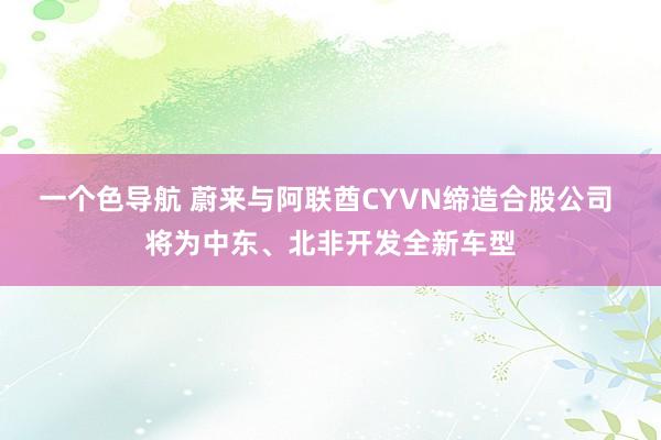 一个色导航 蔚来与阿联酋CYVN缔造合股公司 将为中东、北非开发全新车型