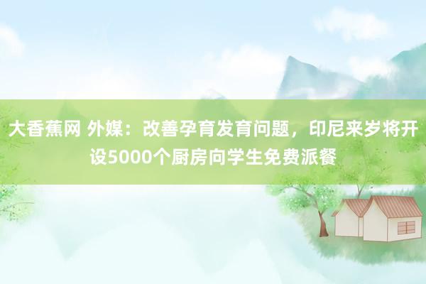 大香蕉网 外媒：改善孕育发育问题，印尼来岁将开设5000个厨房向学生免费派餐