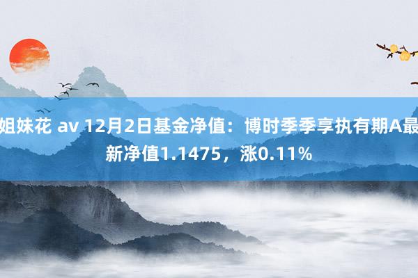 姐妹花 av 12月2日基金净值：博时季季享执有期A最新净值1.1475，涨0.11%