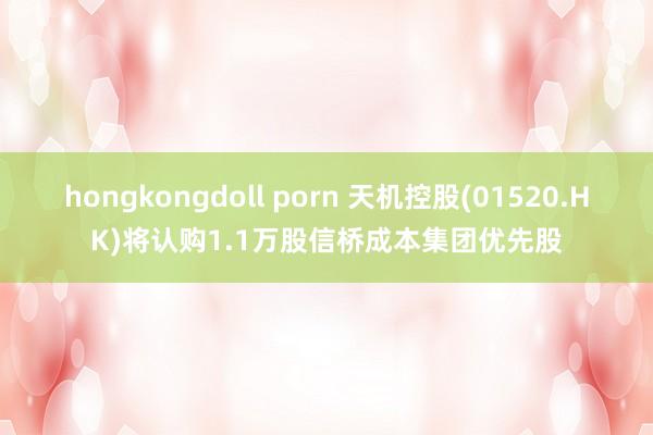 hongkongdoll porn 天机控股(01520.HK)将认购1.1万股信桥成本集团优先股