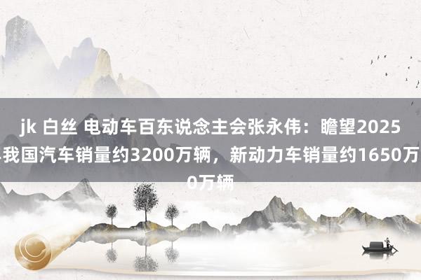 jk 白丝 电动车百东说念主会张永伟：瞻望2025年我国汽车销量约3200万辆，新动力车销量约1650万辆