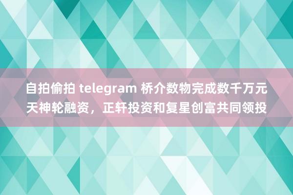 自拍偷拍 telegram 桥介数物完成数千万元天神轮融资，正轩投资和复星创富共同领投