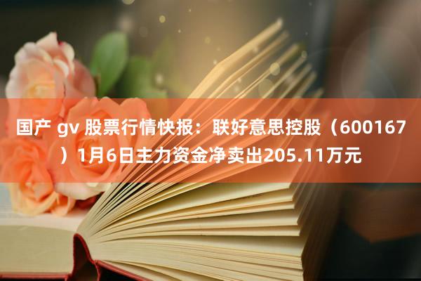 国产 gv 股票行情快报：联好意思控股（600167）1月6日主力资金净卖出205.11万元