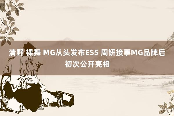 清野 裸舞 MG从头发布ES5 周钘接事MG品牌后初次公开亮相